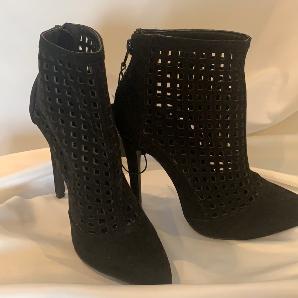 Forever 21 Cage Black Booties